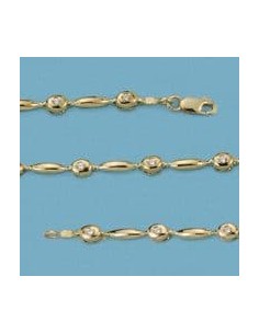 18K PULSERA CIRCONITAS. 9.50 GRS.