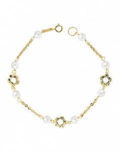 Pulsera Flor Perlas