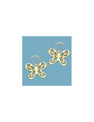 18K PENDIENTES LASER MARIPOSA