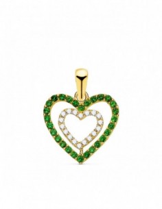 Corazones Circonita Verdes 2