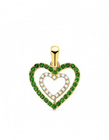 Corazones Circonita Verdes