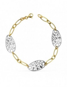 Pulsera Bicolor Hojitas