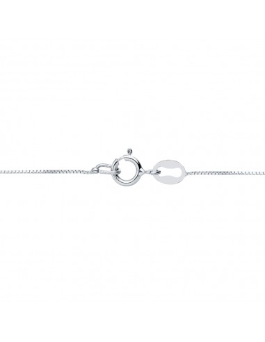 18K COLGANTE CHATÓN ORO BLANCO 8,5 MM CADENA 42 CM