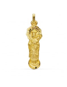 18K SILUETA VIRGEN DE LA ALMUDENA 34 X 11 MM