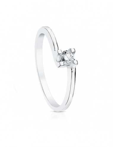Solitario Diamante Blanco