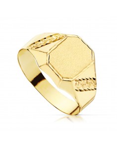 18K SELLO CADETE TALLADO HUECO