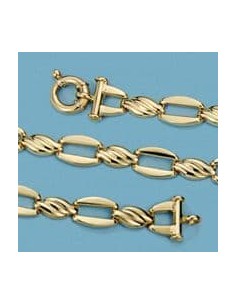 18K PULSERA ESLABONES. 16.35 GRS.