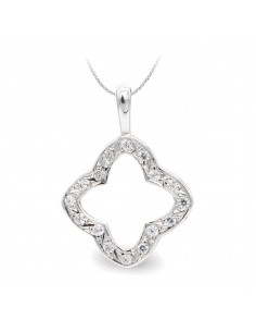 18K COLGANTE ORO BLANCO CIRCONITAS 22 X 15 MM.