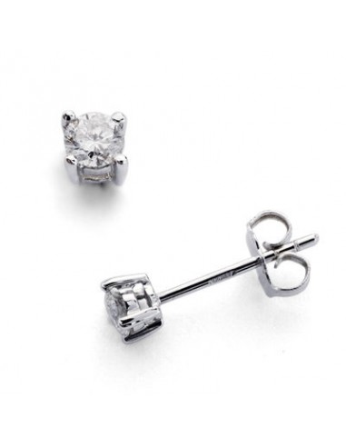 18K PENDIENTES DIAMANTES TALLA BRILLANTE 0,450 QTES. 4 X 4 MM.