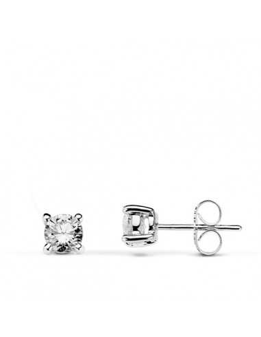 18K PENDIENTES DIAMANTES TALLA BRILLANTE 0,500 QTES. 4.5 X 4.5MM