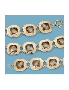 18K PULSERA LASER PIEDRAS COLOR. 21,00 GRS.