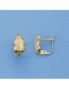 18K PENDIENTES LAPIDADOS. 10 X 5 MM.