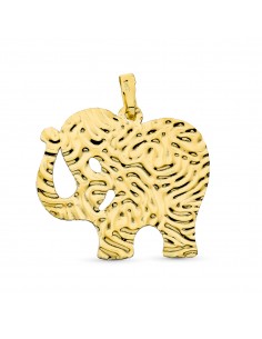 18K COLGANTE ORO AMARILLO BICOLOR ELEFANTE. 30 X 27 MM.