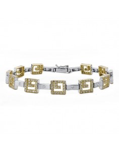 18K PULSERA GRECA. B.C. 20CM. 8MM. 17GRS