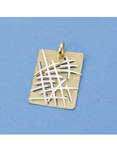 18K COLGANTE RECTANGULAR. 20 X 15 MM.