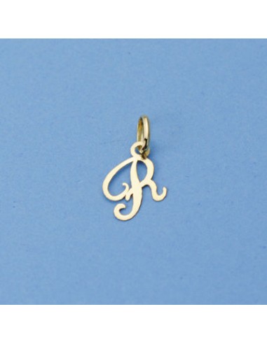 18K COLGANTE LETRA "R" 9 X 8 MM.