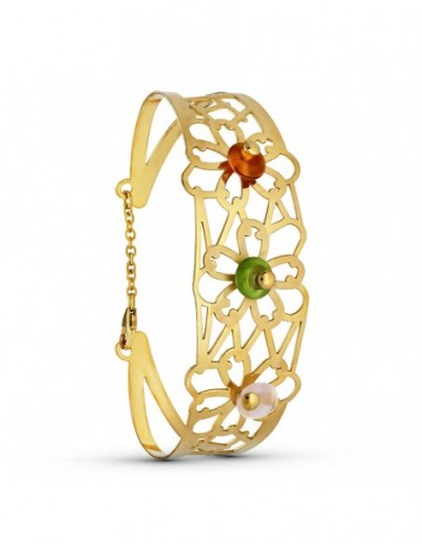 Pulsera Rigida Flores