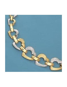 18K GARGANTILLA BICOLOR TALLADA. 36,00 GRS.