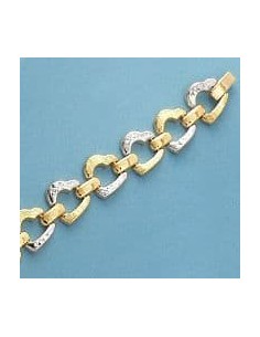18K PULSERA BICOLOR TALLADA.