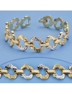 18K PULSERA ESTAMPACIÓN. 18,5 CM.
