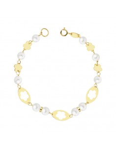 18K PULSERA COMUNION PERLA 5,5MM. 16CM.
