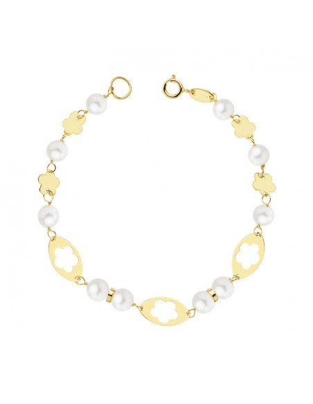 18K PULSERA COMUNION PERLA 5,5MM. 16CM.