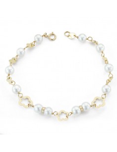 18K PULSERA COMUNION PERLA 5,5 MM. 17,5MM.