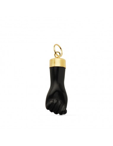 18K COLGANTE ORO AMARILLO HIGA MANO NEGRA 19X8 MM