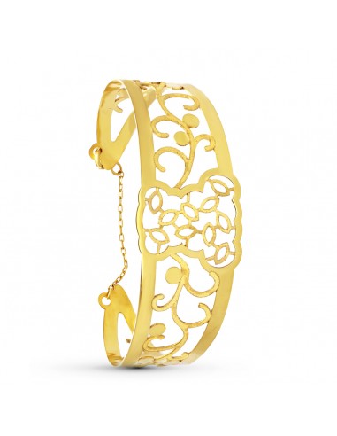 18K PULSERA ORO AMARILLO RIGIDA OSO LASER