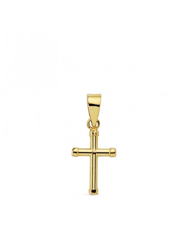 18K CRUZ HUECA LISA. 12 X 8 MM.