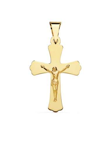 18K CRUZ ORO AMARILLO CON CRISTO 34X22 MM