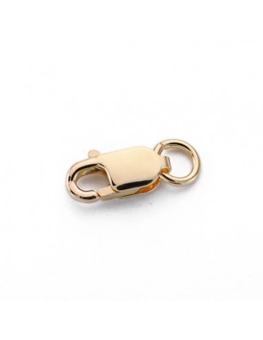 18K FORNITURA CIERRE MOSQUETON ORO AMARILLO HUECO 14X6 MM