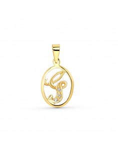 18K COLGANTE ORO AMARILLO LETRA G CON CIRCONITAS
