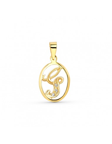 18K COLGANTE ORO AMARILLO LETRA G CON CIRCONITAS