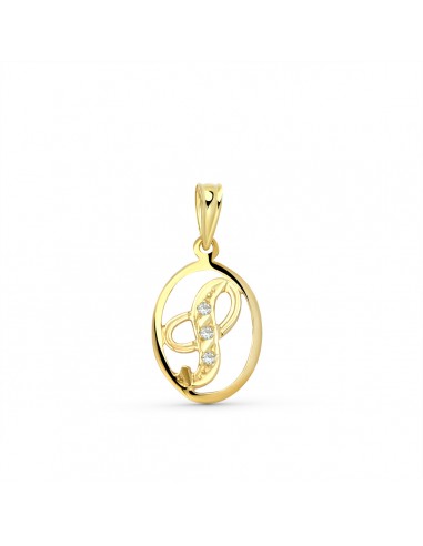 18K COLGANTE ORO AMARILLO LETRA S CON CIRCONITAS