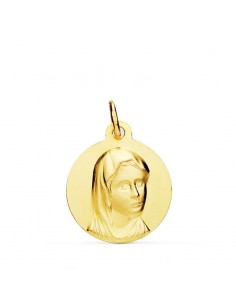 18K MEDALLA ORO AMARILLO MARIA FRANCESA 16 MM