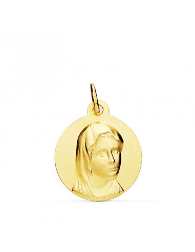 18K MEDALLA ORO AMARILLO MARIA FRANCESA 16 MM