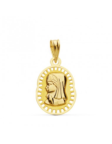 18K MEDALLA VIRGEN NIÑA. 19 X 12 MM.