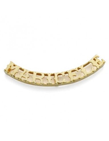 18K COLGANTE NOMBRE PERSONALIZADO ORO AMARILLO 8 LETRAS.