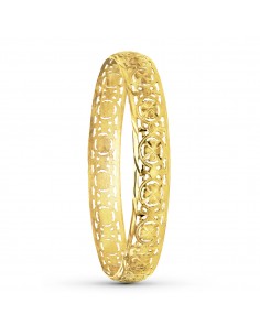 18K PULSERA ORO AMARILLO ARO MORUNOS ANCHO 10 MM