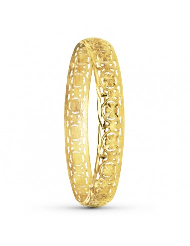 18K PULSERA ORO AMARILLO ARO MORUNOS ANCHO 10 MM
