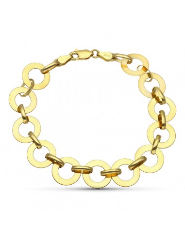 18K PULSERA ORO AMARILLO CIRCULOS. 20CM