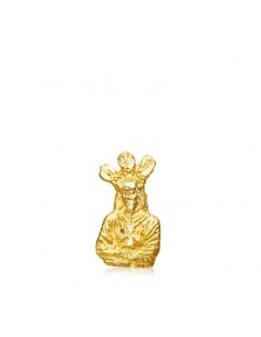 18K CRISTO ORO AMARILLO CAUTIVO SILUETA 13X7 MM