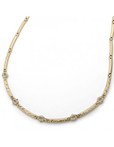 18K GARGANTILLA ORO AMARILLO CIRCONITA 45CM ANCHO 6 MM