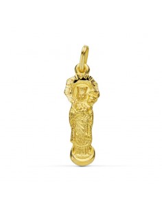 18K MEDALLA SILUETA ORO AMARILLO VIRGEN DE LA ALMUDENA 28X9 MM