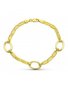 18K PULSERA ORO AMARILLO ESLABONES