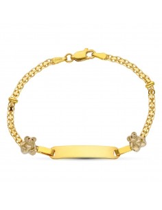 18K ESCLAVA ORO AMARILLO OSO S 16CM