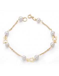 18K PULSERA COMUNION PERLA 5,5MM. 17CM.