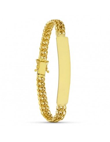 18K PULSERA ESCLAVA ORO AMARILLO CARAQUEÑA 19CM ANCHO 7 MM