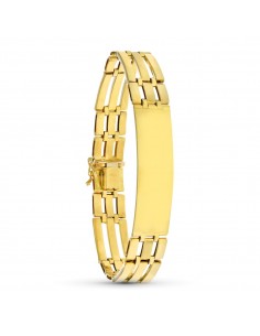 18K ESCLAVA ORO AMARILLO HUECA 21.5 CM 12 MM